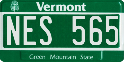 VT license plate NES565