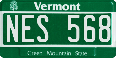 VT license plate NES568