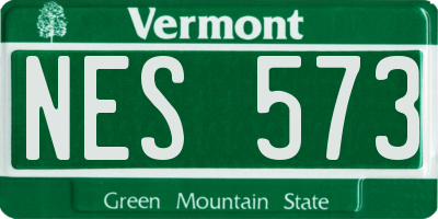 VT license plate NES573