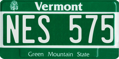 VT license plate NES575