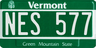 VT license plate NES577