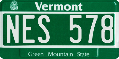 VT license plate NES578