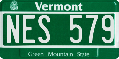 VT license plate NES579