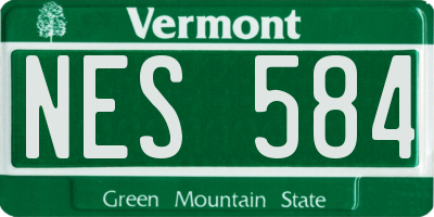 VT license plate NES584