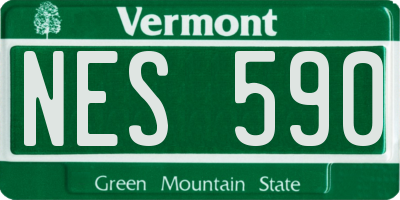 VT license plate NES590