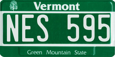 VT license plate NES595
