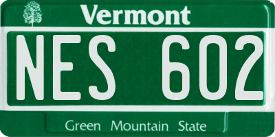 VT license plate NES602