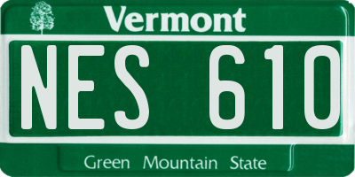 VT license plate NES610