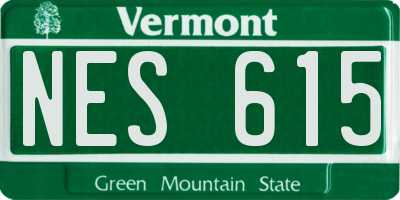 VT license plate NES615