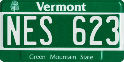 VT license plate NES623