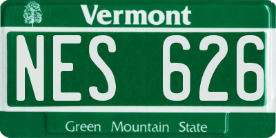 VT license plate NES626