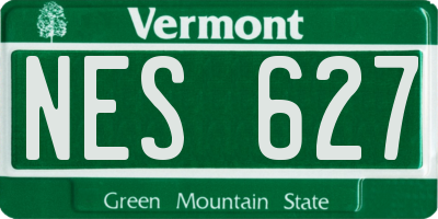 VT license plate NES627