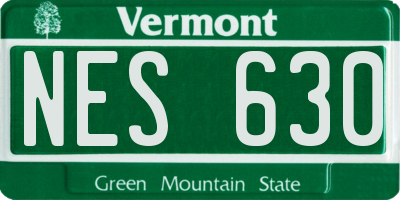 VT license plate NES630