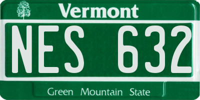 VT license plate NES632