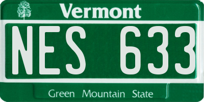 VT license plate NES633