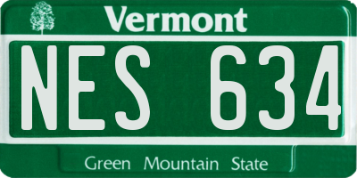 VT license plate NES634