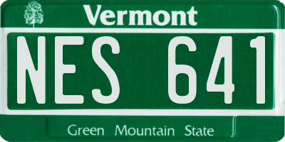 VT license plate NES641