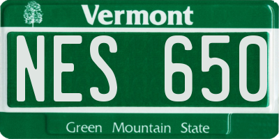 VT license plate NES650