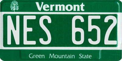 VT license plate NES652