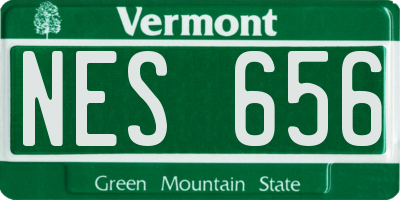 VT license plate NES656