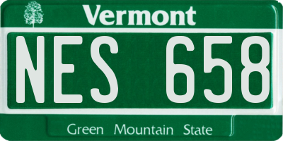VT license plate NES658