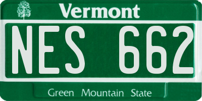 VT license plate NES662