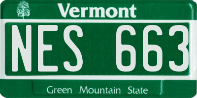 VT license plate NES663