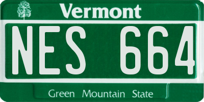 VT license plate NES664