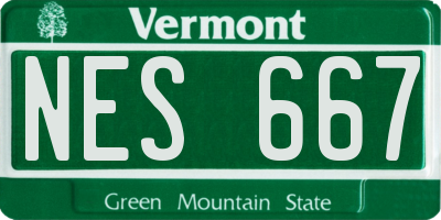 VT license plate NES667