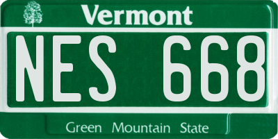 VT license plate NES668
