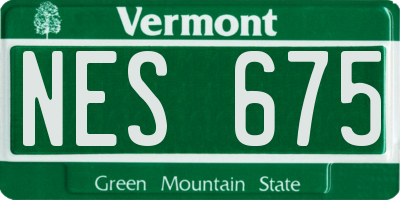 VT license plate NES675