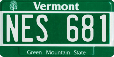 VT license plate NES681