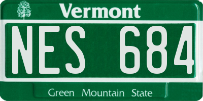 VT license plate NES684