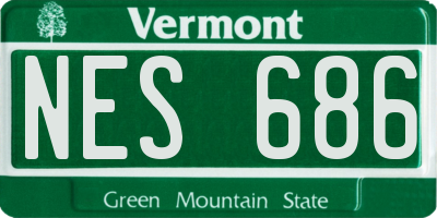 VT license plate NES686