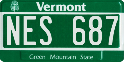 VT license plate NES687