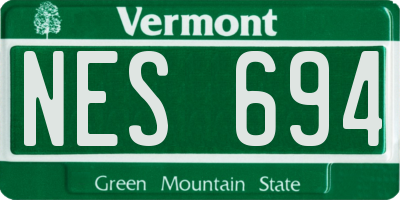 VT license plate NES694