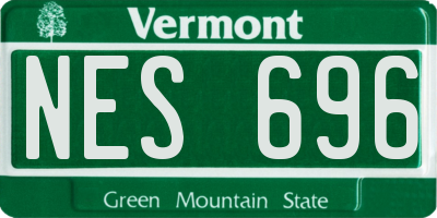 VT license plate NES696