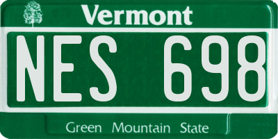 VT license plate NES698