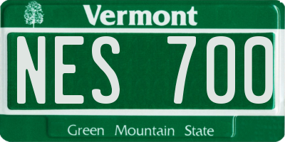 VT license plate NES700