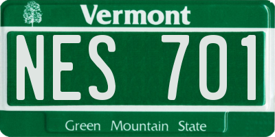 VT license plate NES701