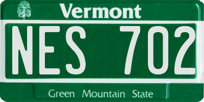 VT license plate NES702