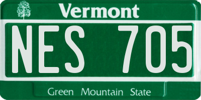 VT license plate NES705