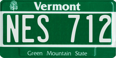 VT license plate NES712