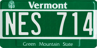 VT license plate NES714