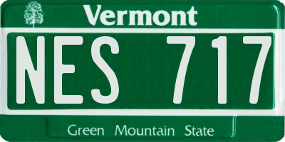 VT license plate NES717