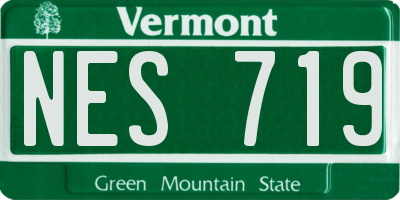 VT license plate NES719