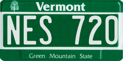 VT license plate NES720