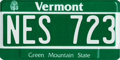 VT license plate NES723