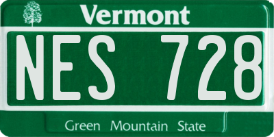 VT license plate NES728