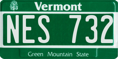 VT license plate NES732